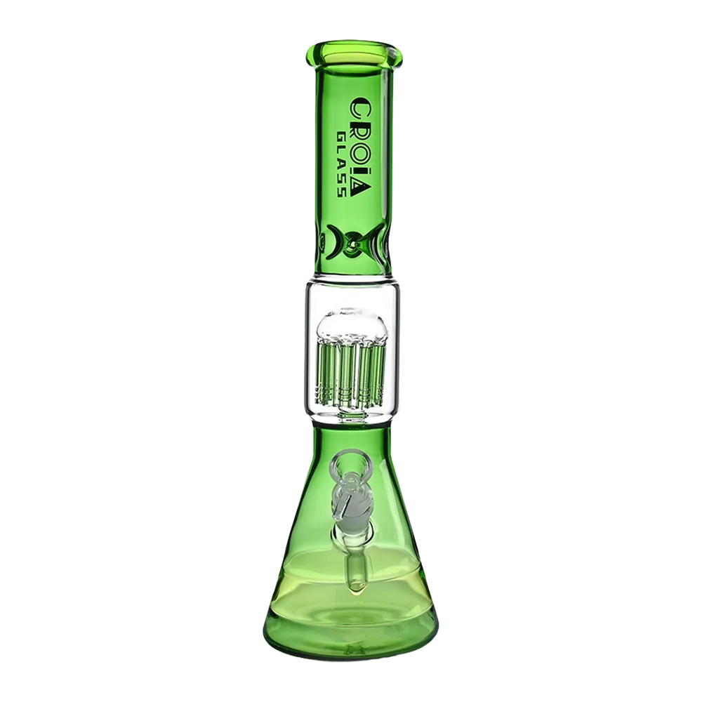 Croia Glass 15" Beaker Bong with Tree Perc and Ice Catcher | Croia Glass
