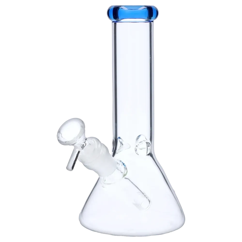 DankStop 4mm Beaker with Colored Mouthpiece - 8 in.