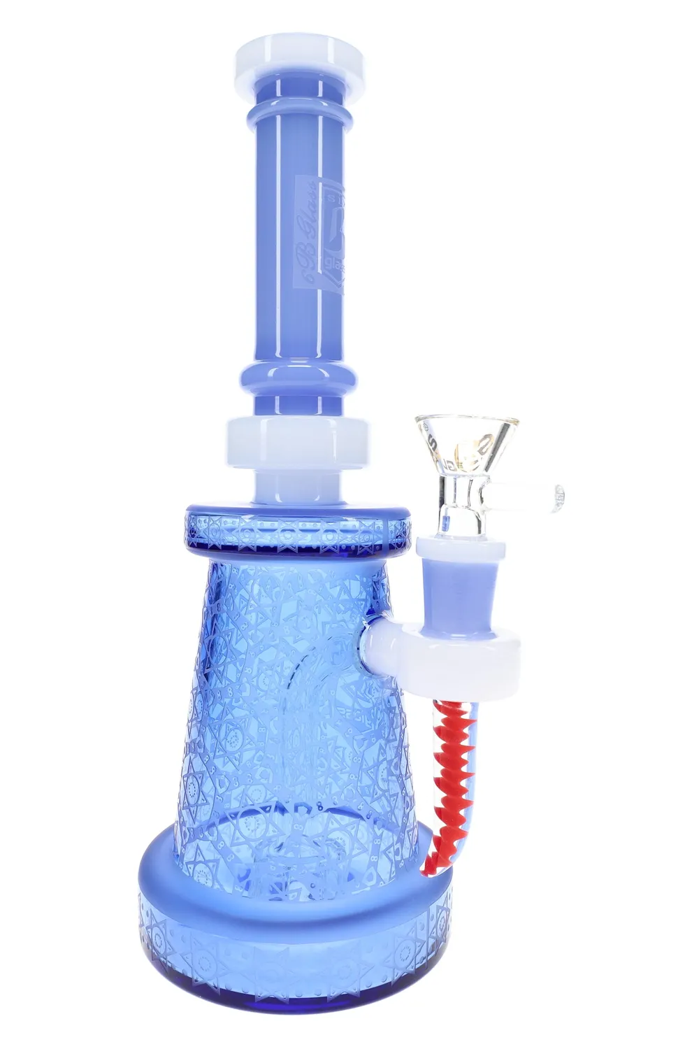 6B Glass Frosted Star Bong – 9½″ – Assorted Colors