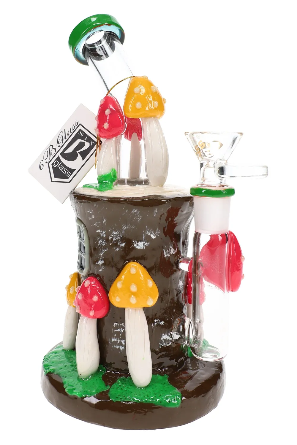 6B Glass Mushroom Bong – 8″ – Assorted Colors