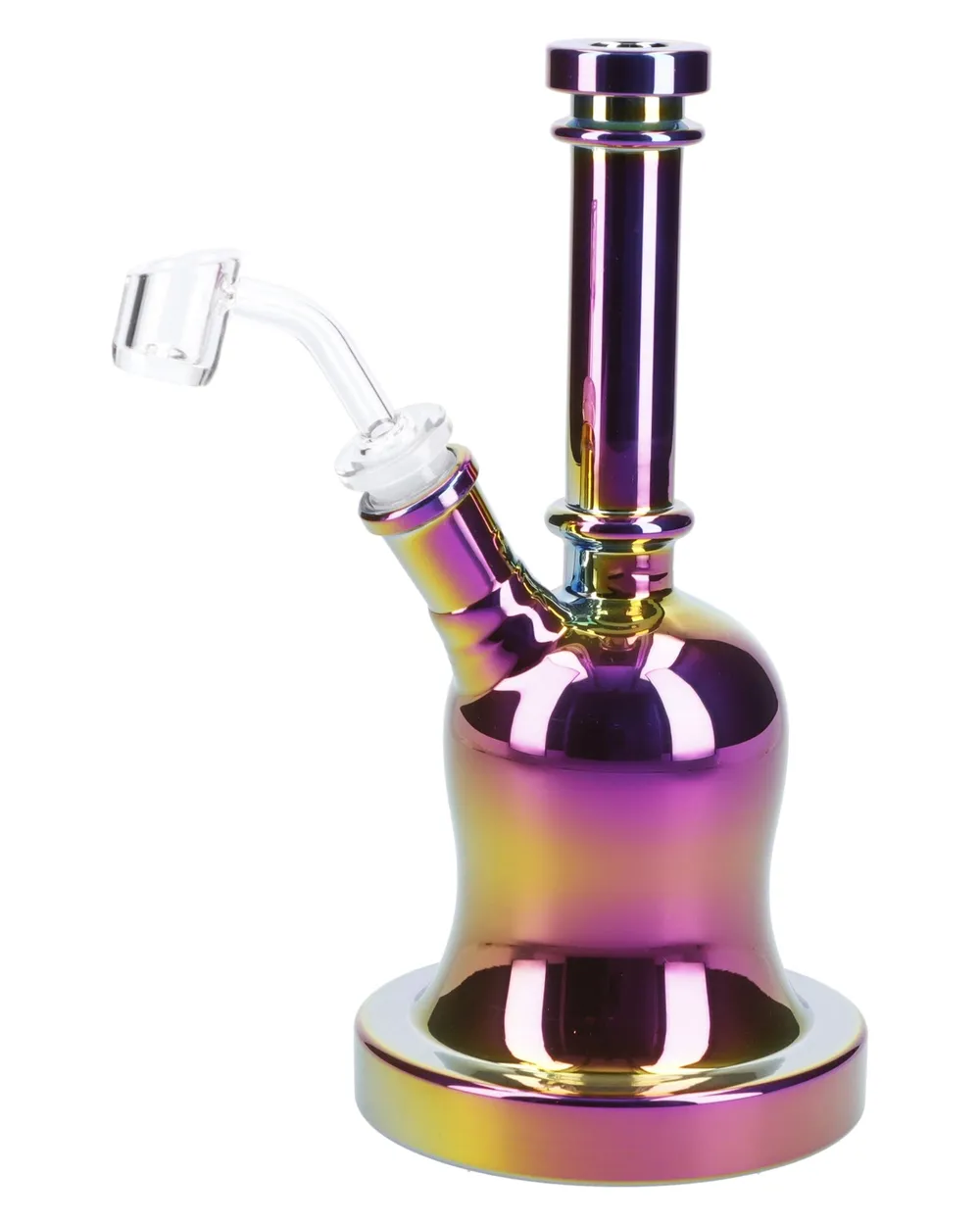 DankStop Dab Rig w/Quartz Bell-Shaped-Assorted-8.8in