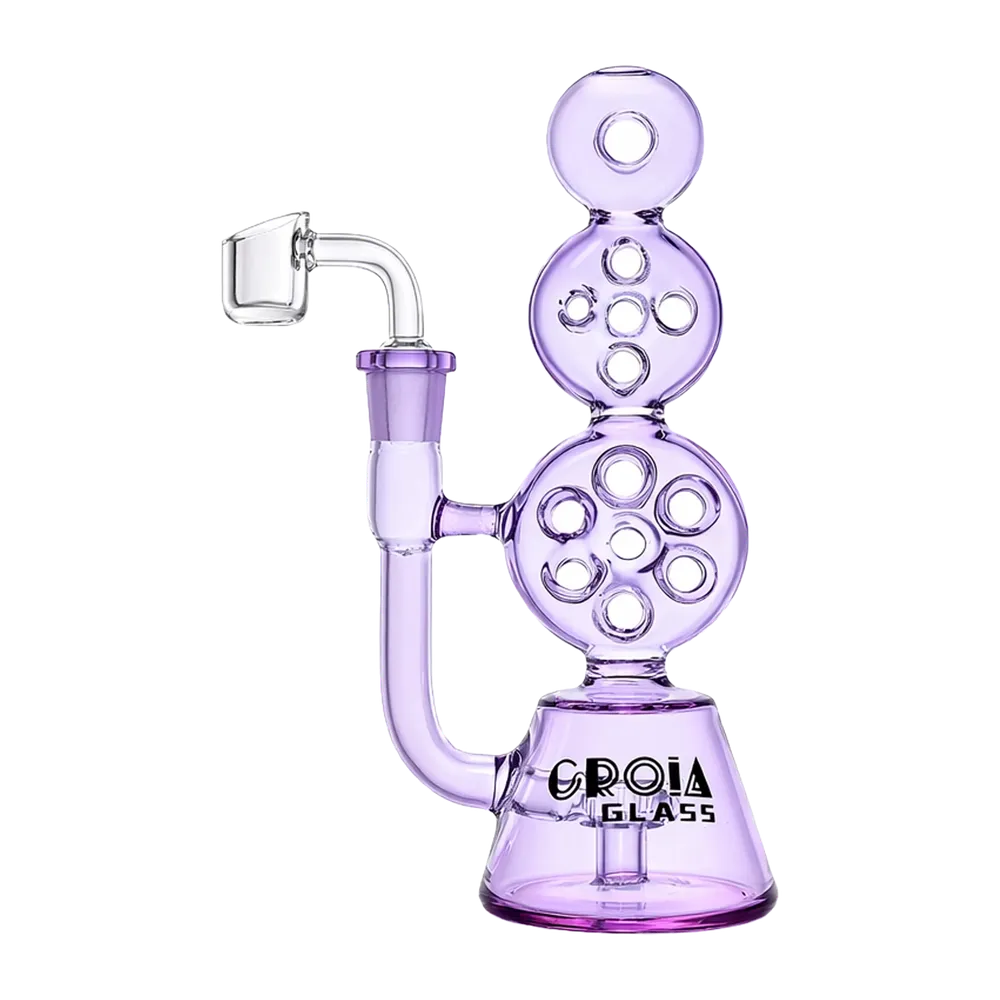 Croia Glass 8" Triple Stack Swiss Perc Recycler Dab Rig | Croia Glass