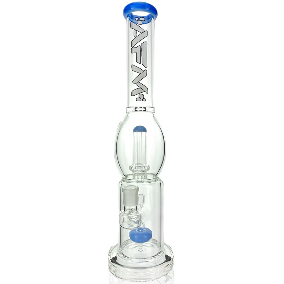 AFM Smoke 16" Double Circle Shower-head Perc Glass Bong