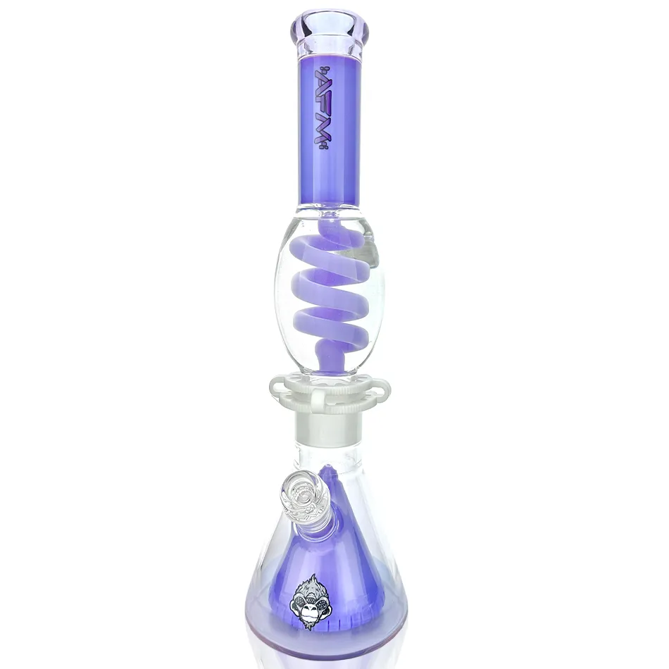 AFM Smoke 16" UFO Pyramid Glass Freezable Coil Beaker Bong