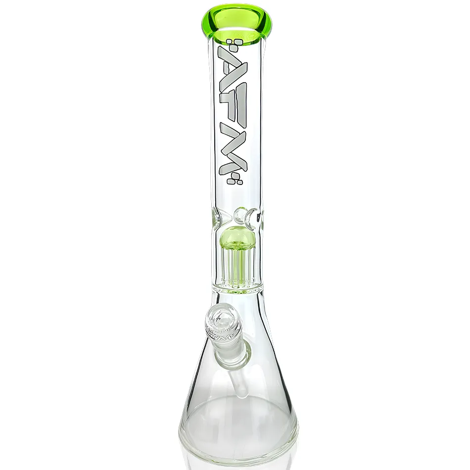 AFM Smoke 18" Hitter Single Arm Perc 9mm Glass Beaker Bong