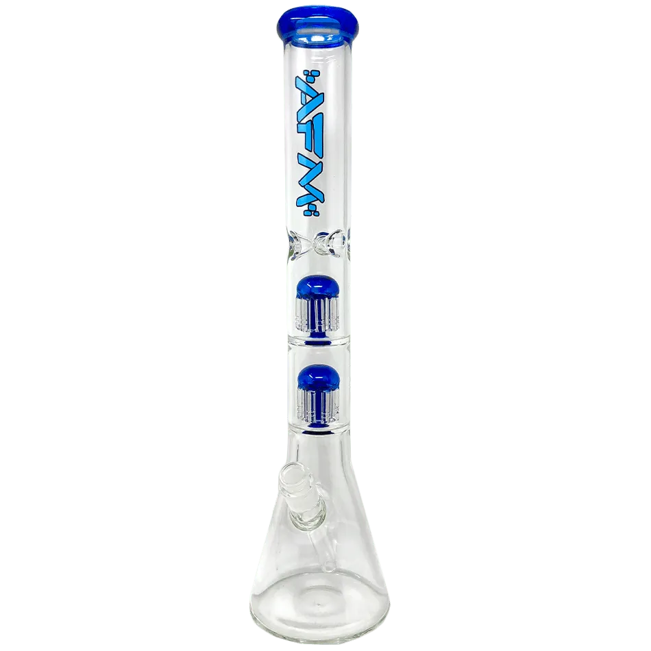 AFM Smoke 18" AFM Hitter Double Arm Perc 5mm Glass Beaker Bong