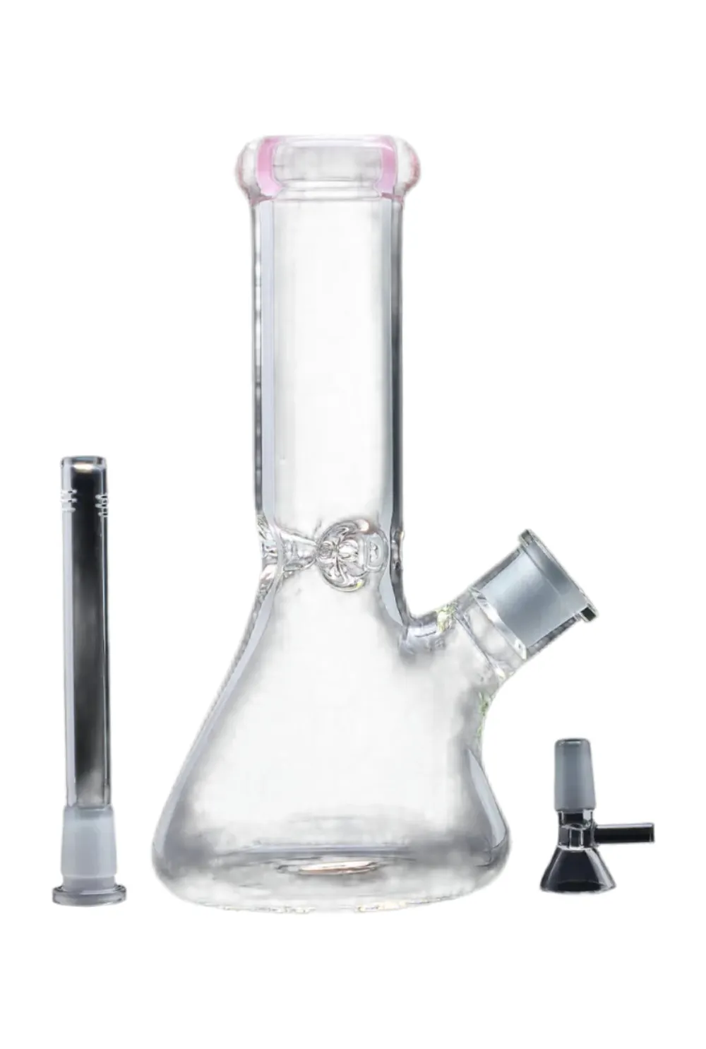 DankStop Beaker with Color Mouthpiece & Ice Pinch Bong - 10 in.