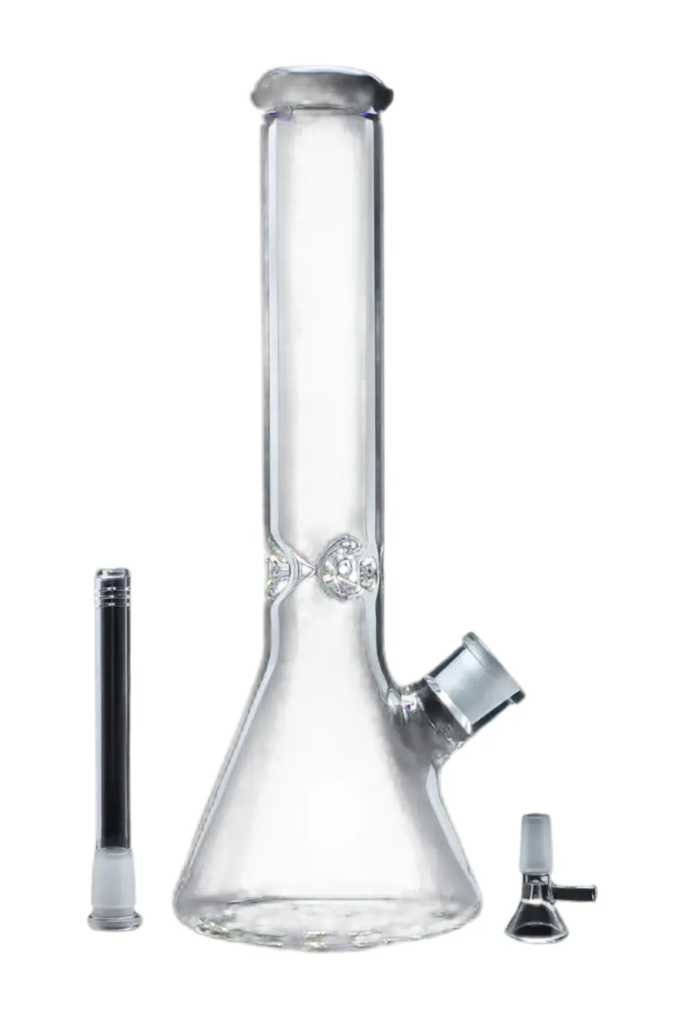 DankStop Beaker with Color Mouthpiece & Ice Pinch Bong - 14 in.