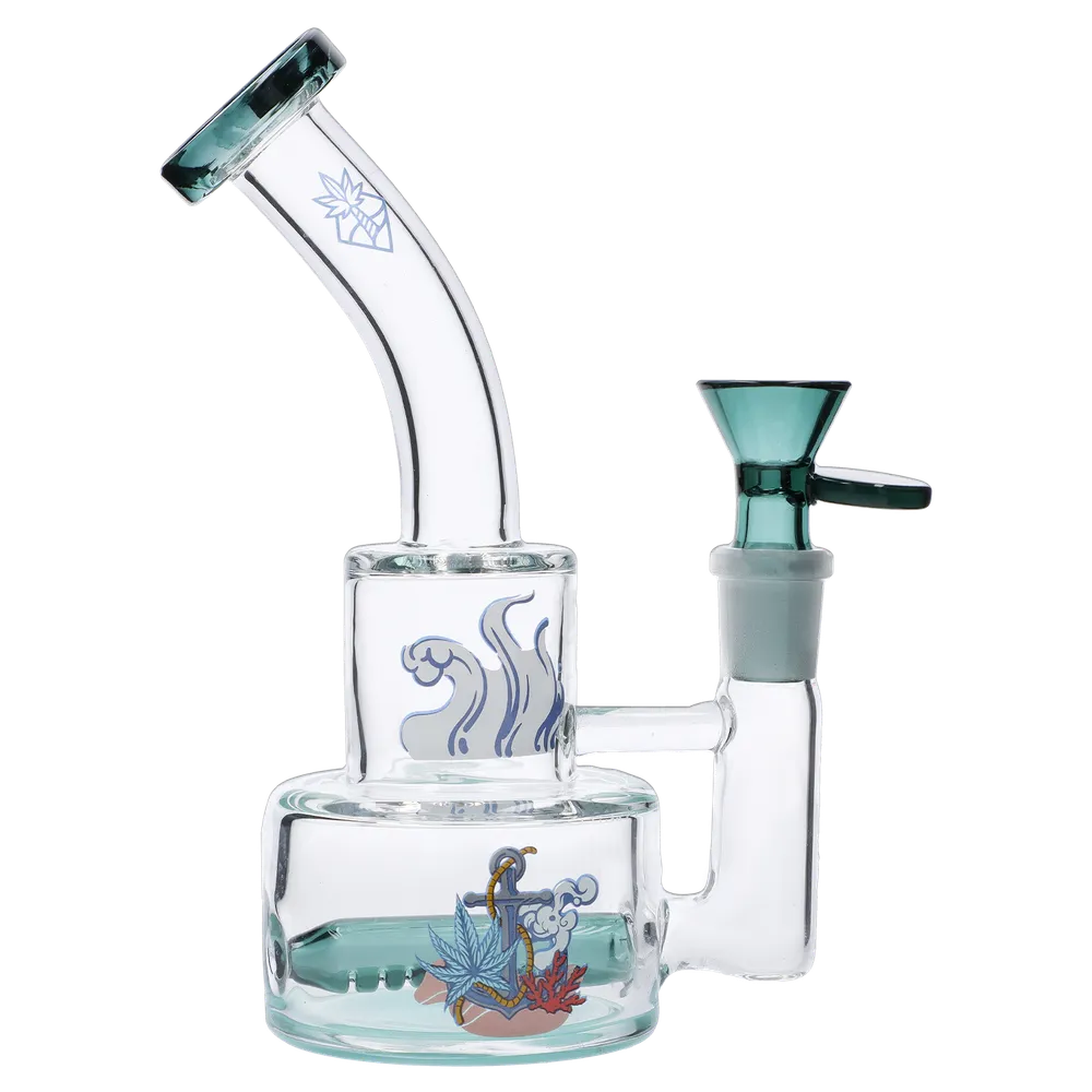 Cabana Cannabis Co. Ahoy Dual-Use Bong Teal - 6in