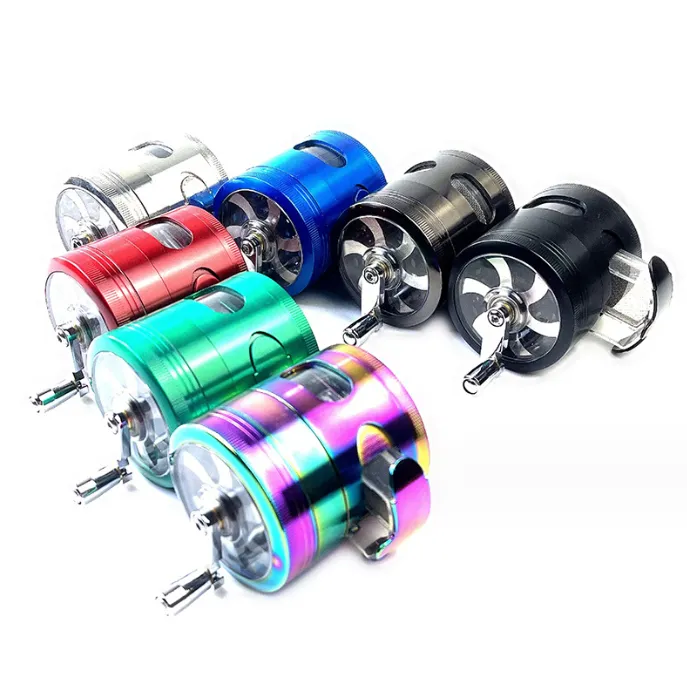 Cloud 8 Hand Crank 4-Piece Grinder with Chamber Window