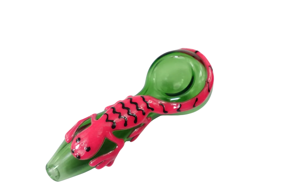 Cloud 8 Pink Lizard Glass Spoon Pipe