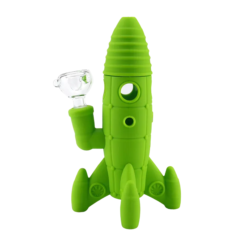Cloud 8 Rocket Ship Silicone & Glass Mini Bong