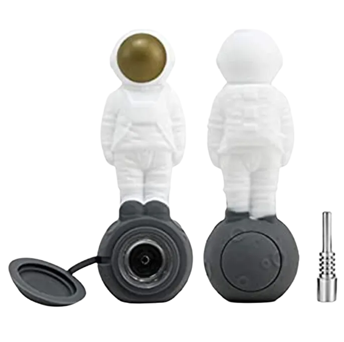 Cloud 8 Silicone 2-in-1 Astronaut Hand Pipe and Vapor Straw