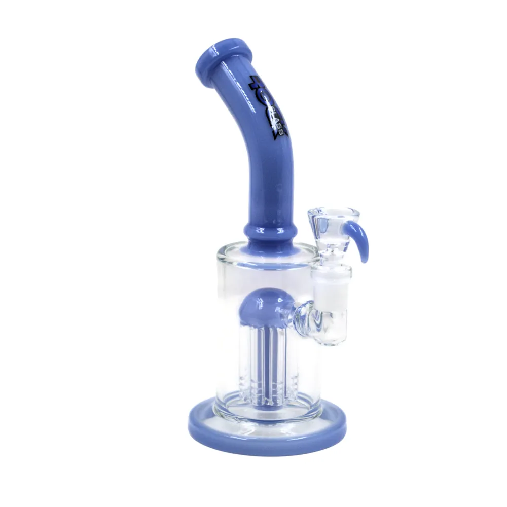 Rock Glass Cobalt Contour 8" Rock Glass Tree Perc Bong