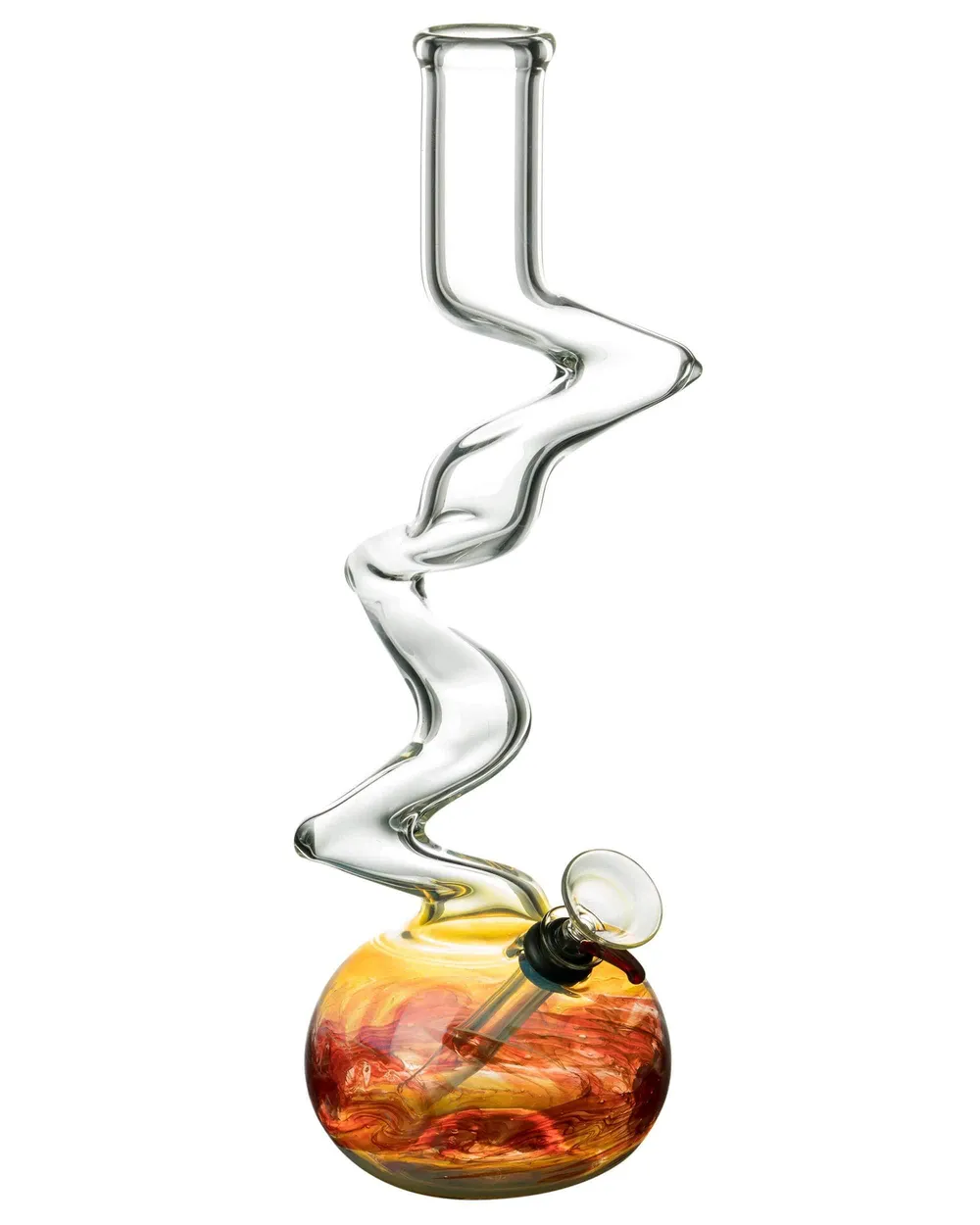 DankStop 12" Raked Zig Zag Bubble Base Bong