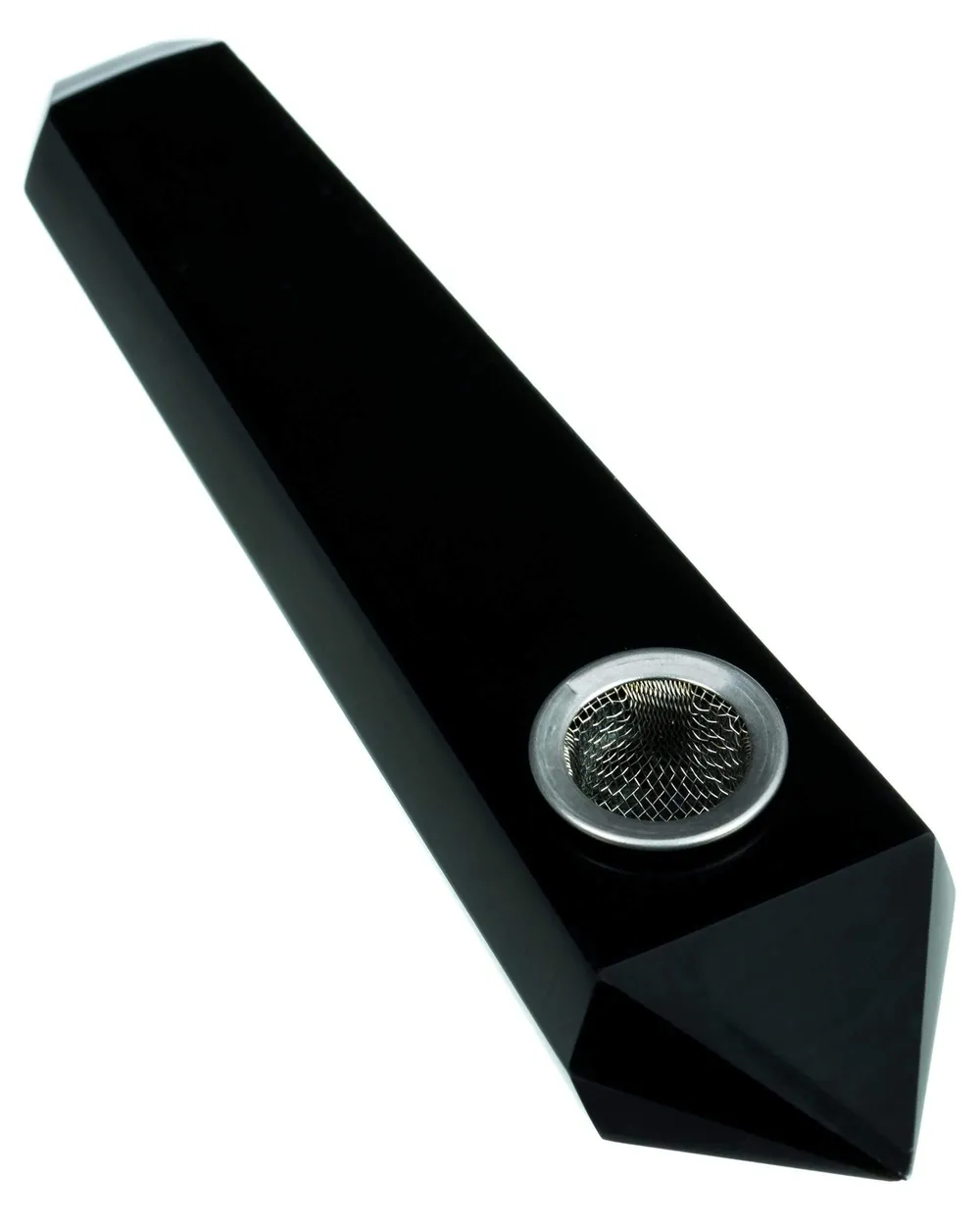 DankStop "Yin" Quartz Crystal Stone Pipe
