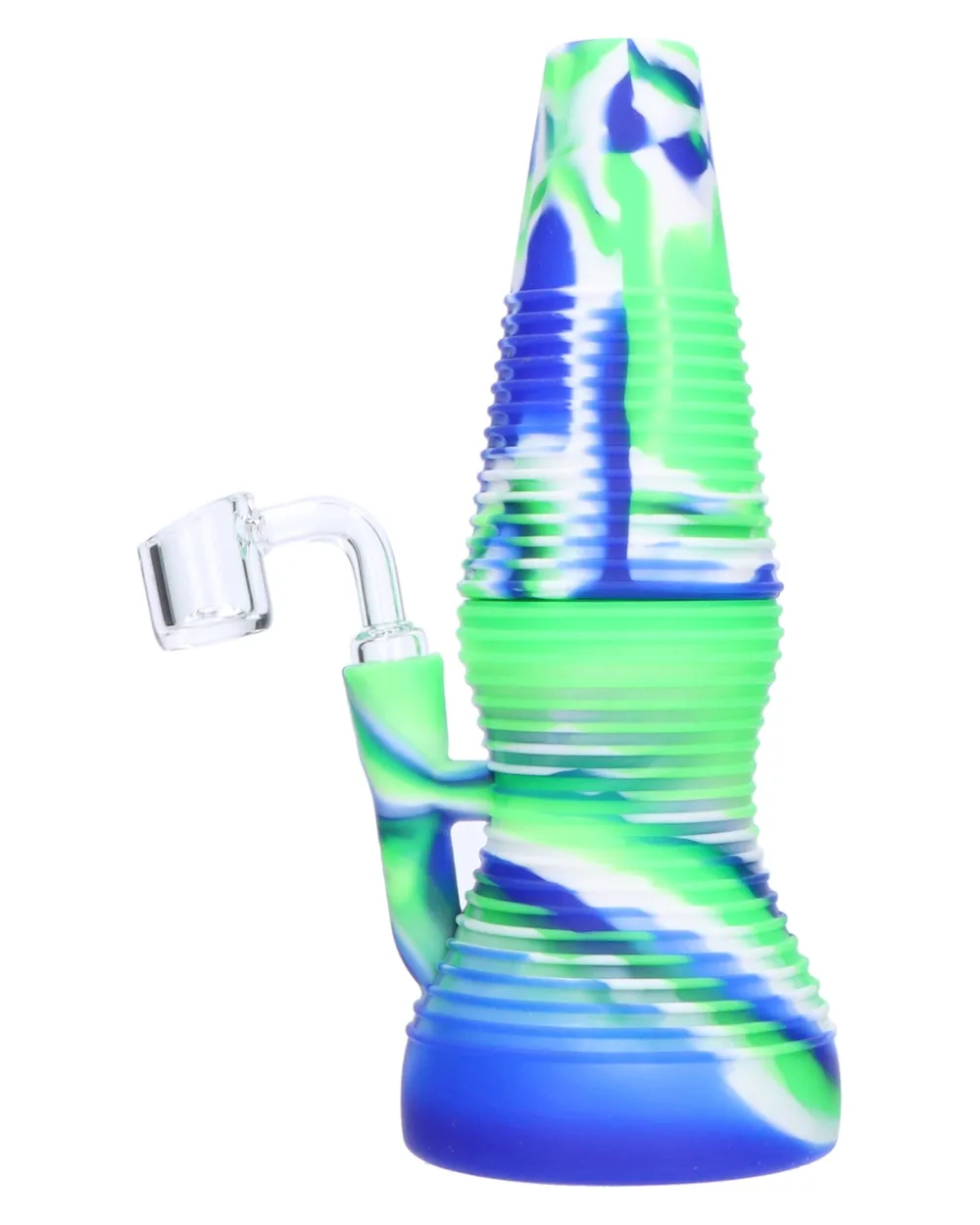 DankStop Rigid Blue Silicone Mini Dab Rig