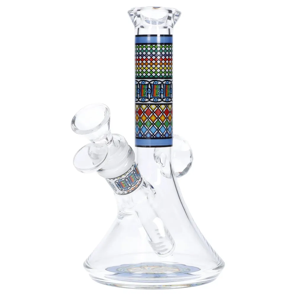DankStop Dazzling Diamond Beaker with Colorful Tube - 7 in.