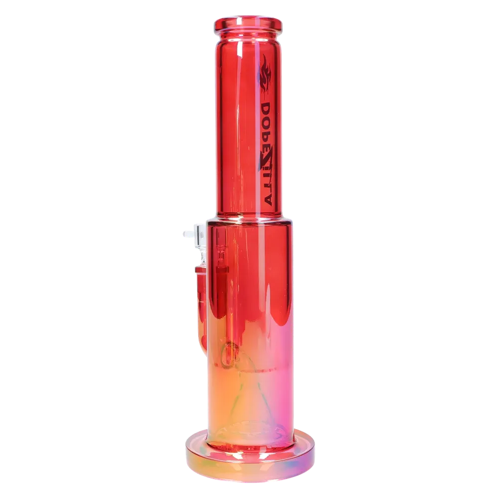 Dopezilla Elemental Dragon Straight Tube Bong 13 in. Red