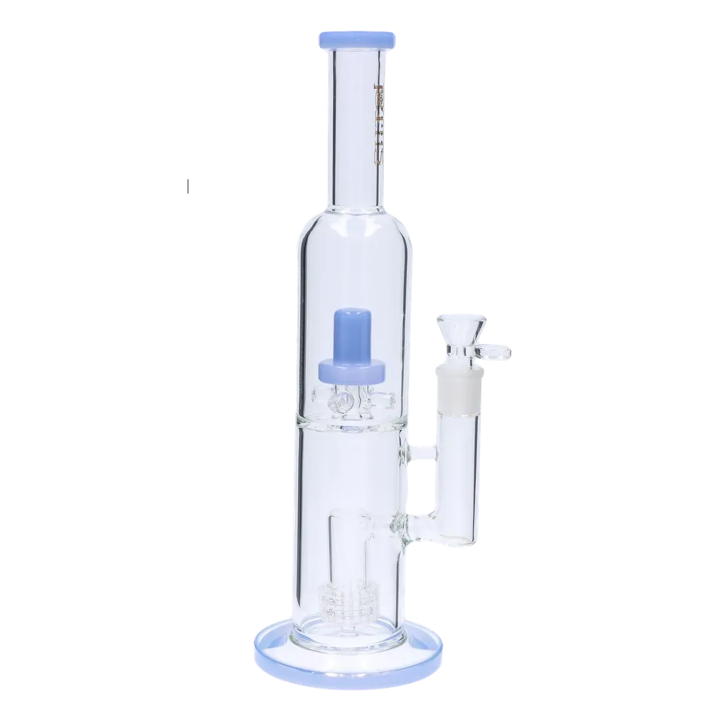 DankStop Dual Perc with Color Accents Bong - 15 in.