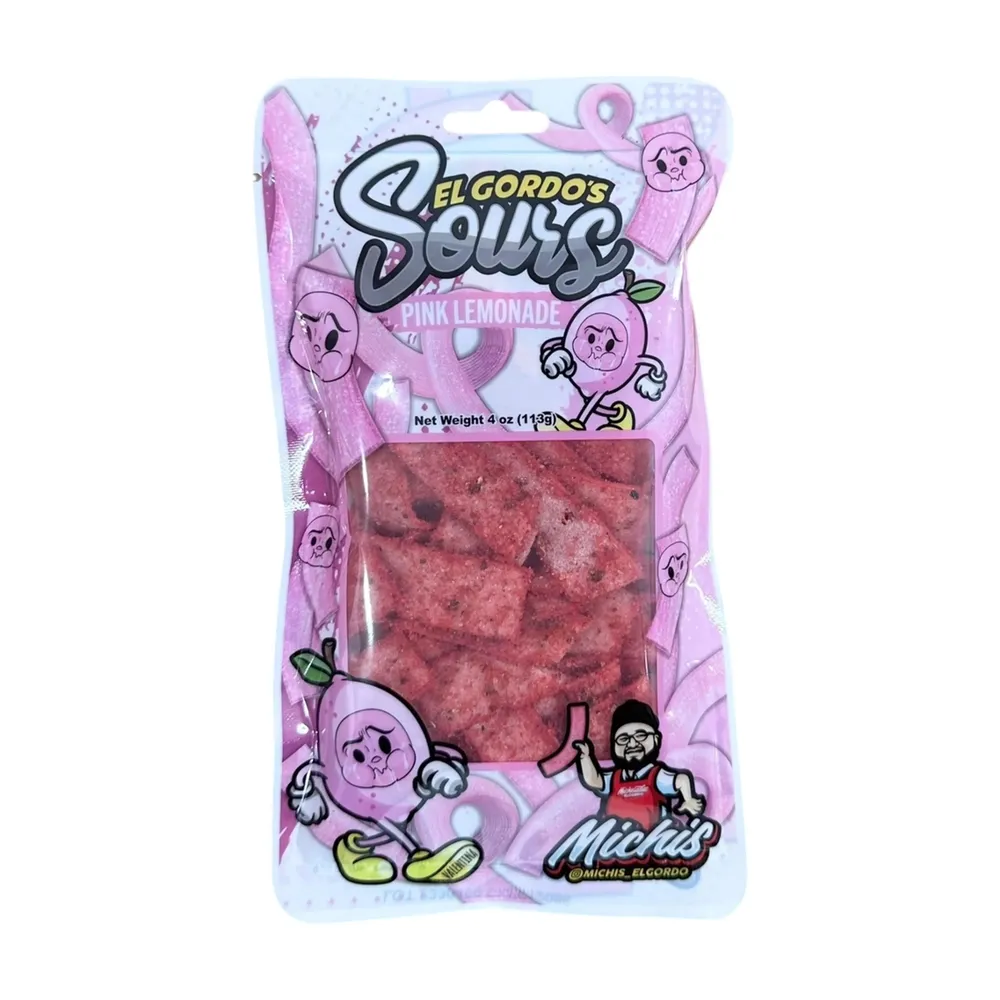 Cow Crack El Gordo Pink Lemonade Chamoy Sours - 4 oz.
