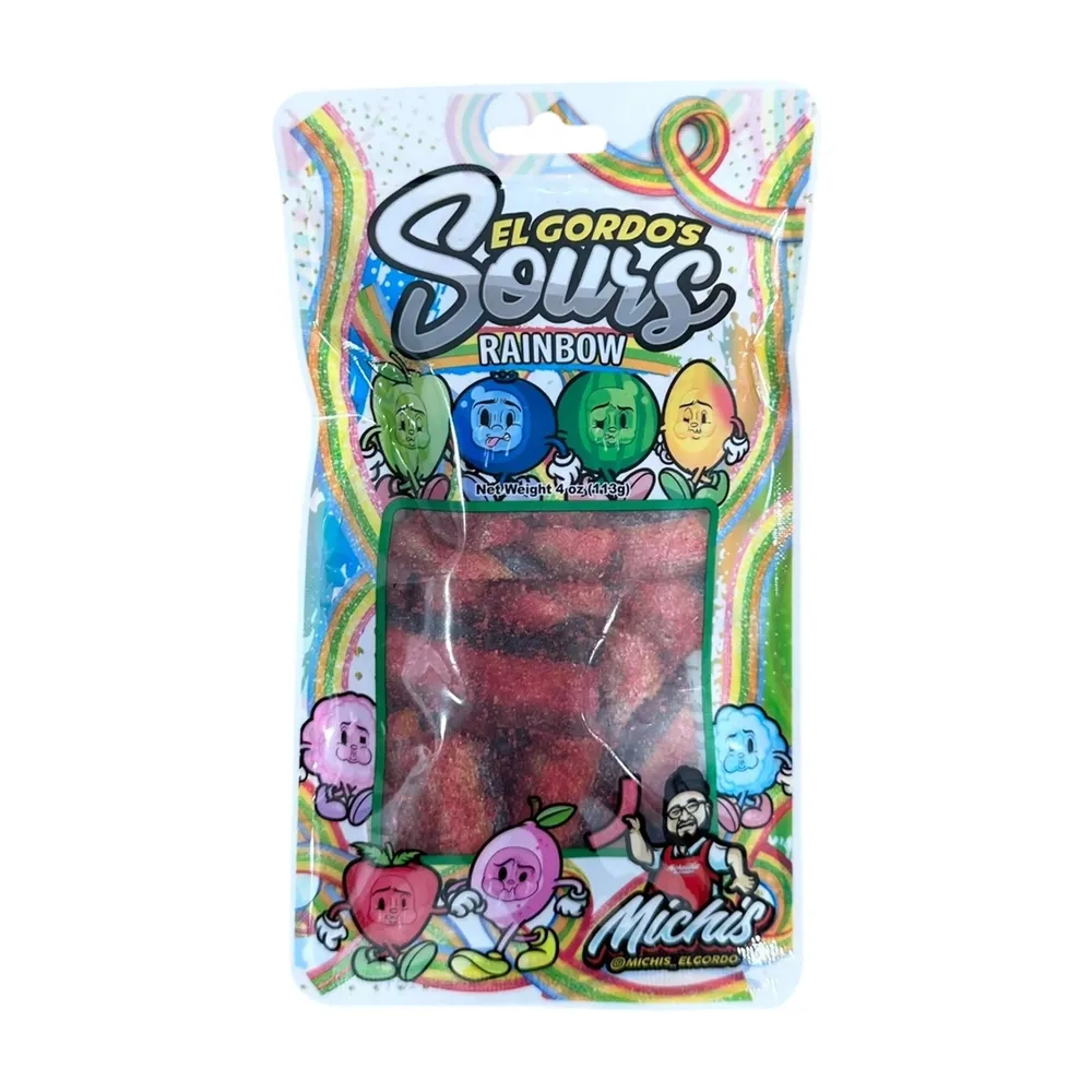 Cow Crack El Gordo Rainbow Chamoy Sours- 4 oz.
