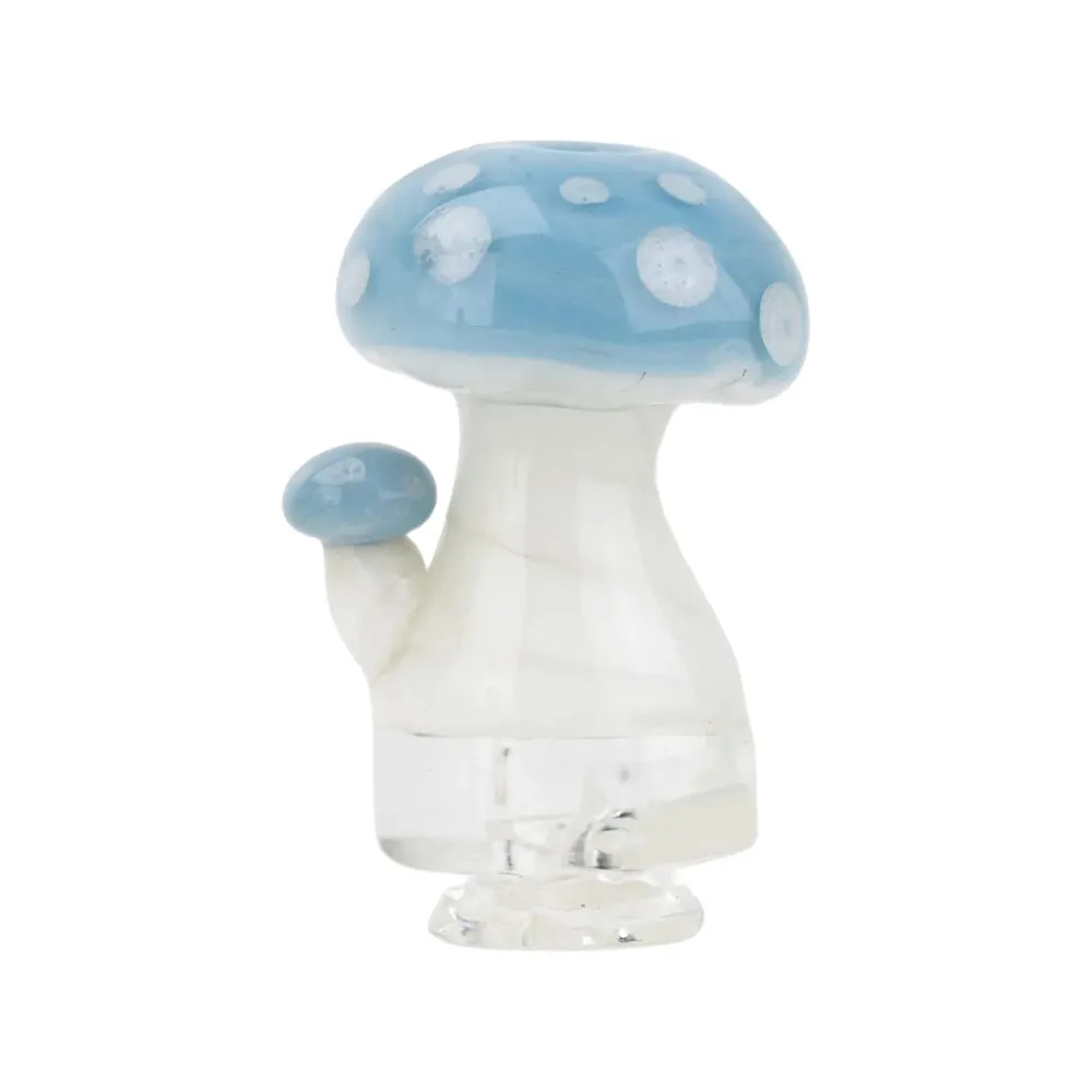 Empire Glassworks PuffCo Pivot Glass Mouthpiece - Blue Mushroom