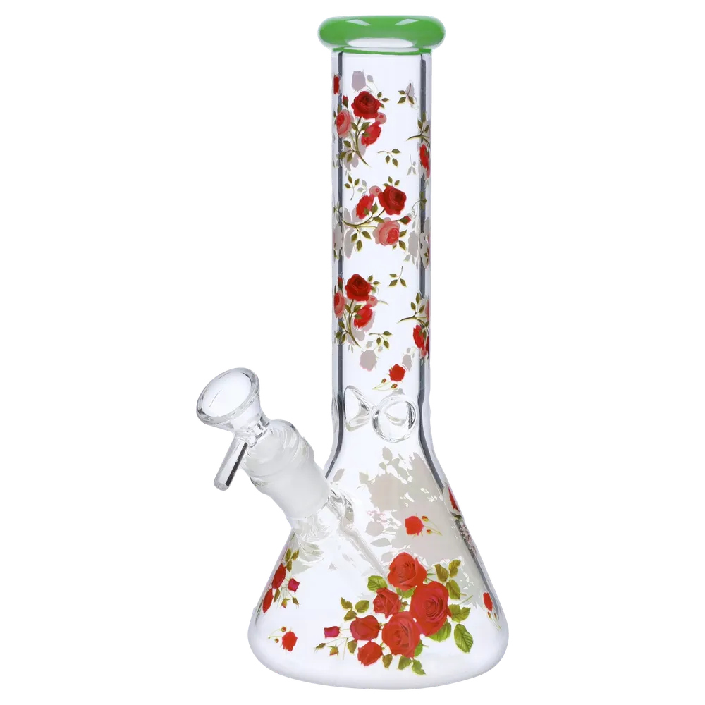 DankStop Flower Decal Bong - 10 in.