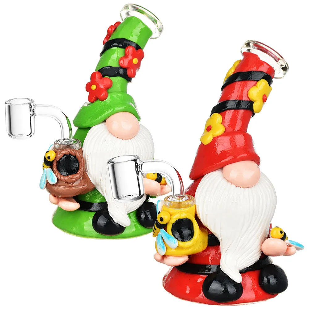 DankStop Flower Gnome Glass & Enamel Dab Rig