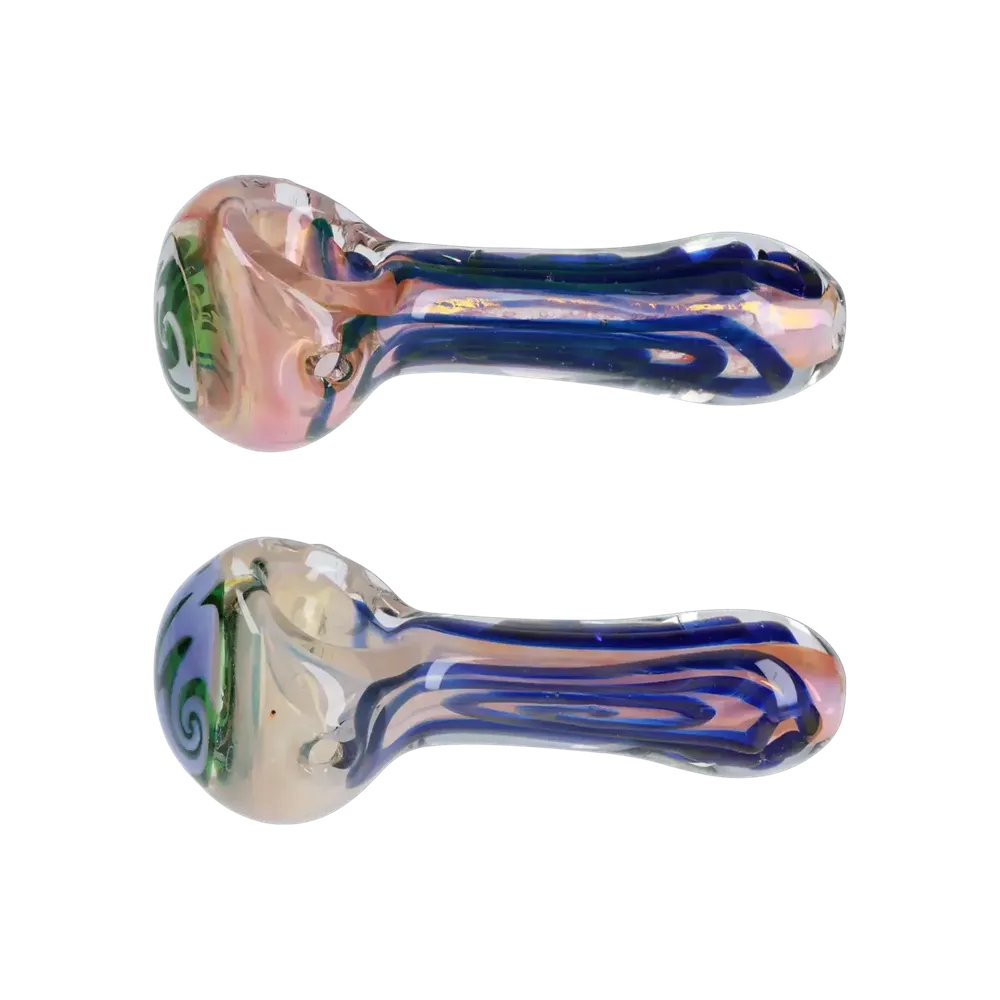 DankStop Frit Blood Color Art Pipe - 4 in.