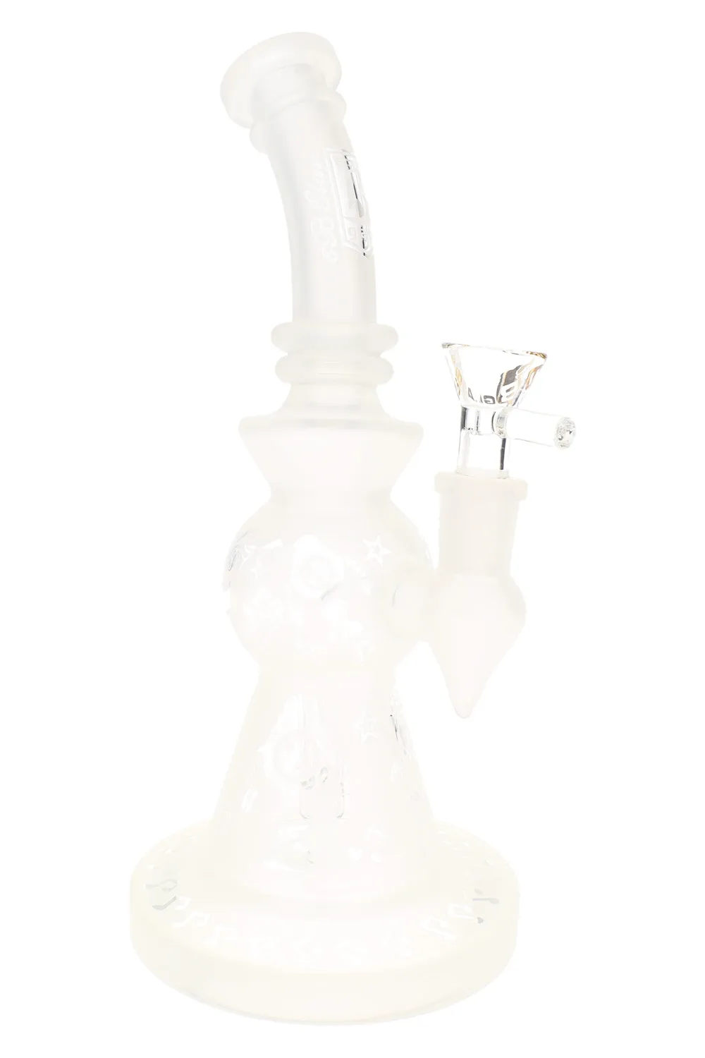 6B Glass Frosted Stemless Bong – 9½″ – Assorted Designs