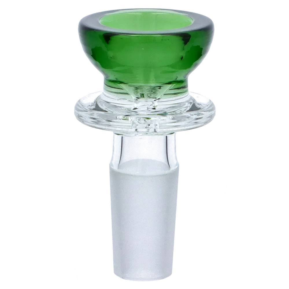 DankStop Glass Herb Bowl with Colored Top | Choice of 4 Colors | Green