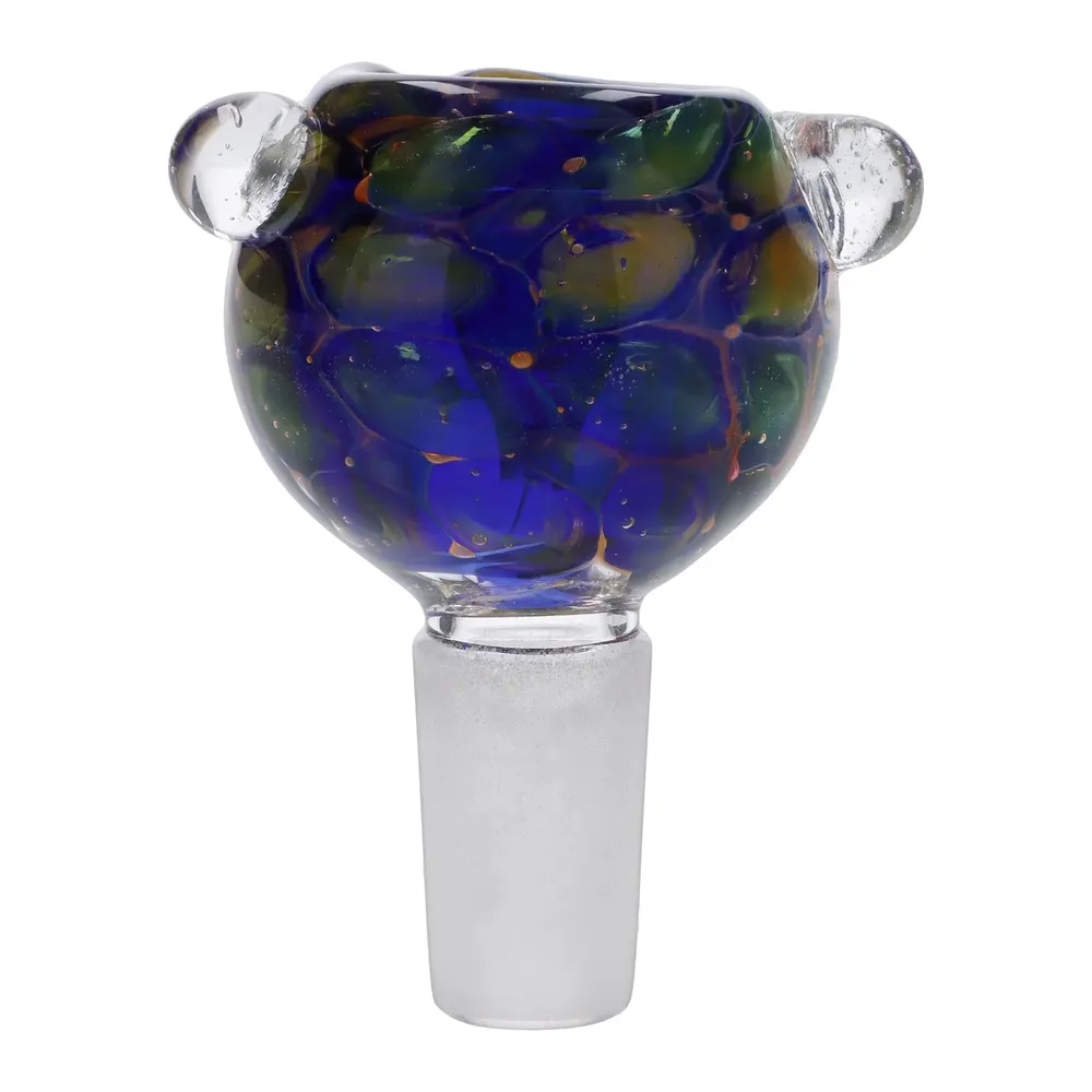 DankStop Gold Fume Blue Green Bubble Trap Bowl - 14mm