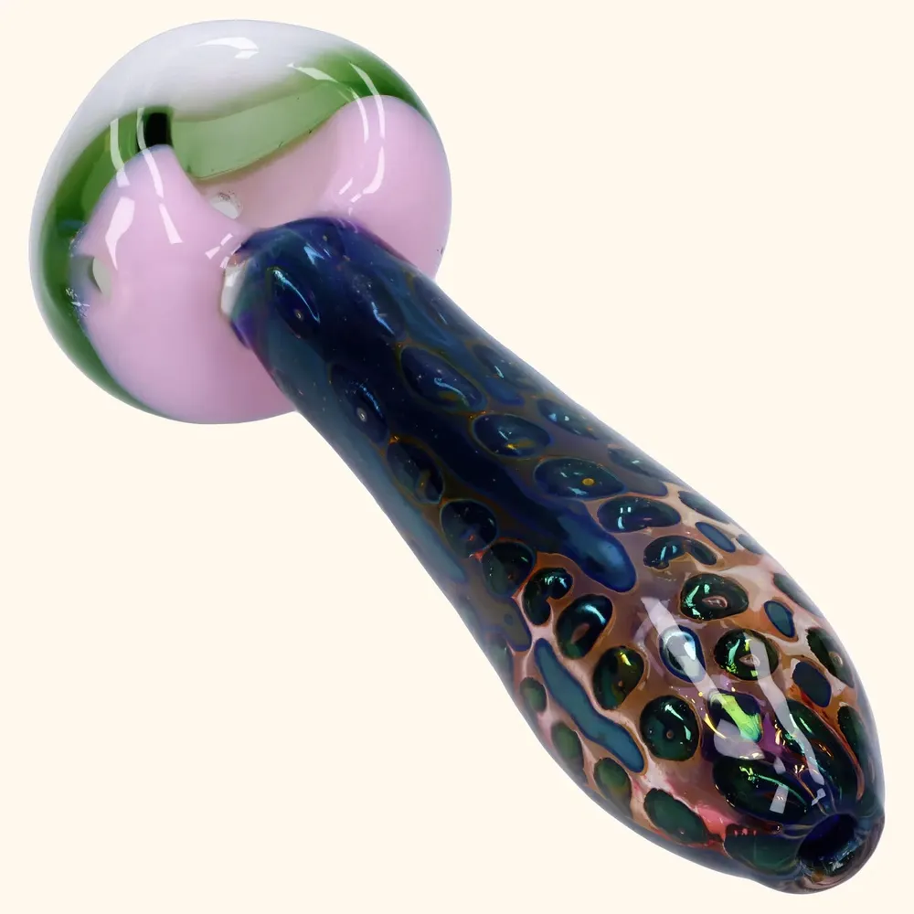 DankStop Gold Fume Double Blown Bubble Trap Pipe - 4.5 in