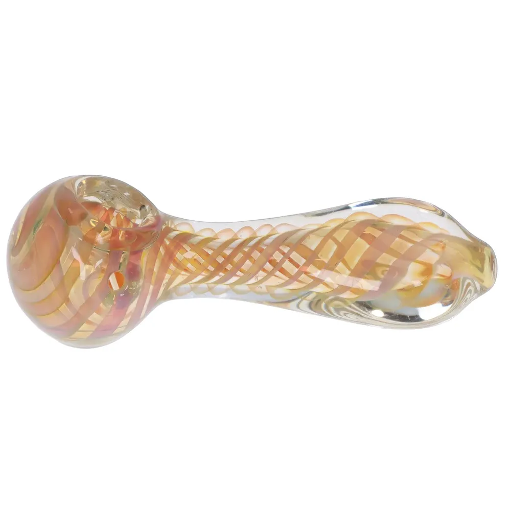DankStop Gold Fume Twisty Spoon Pipe - 5 in.