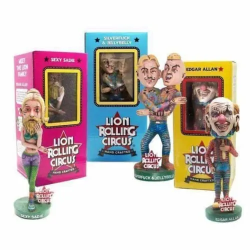 Lion Rolling Circus Hand Made Collectable Bobblehead Dolls