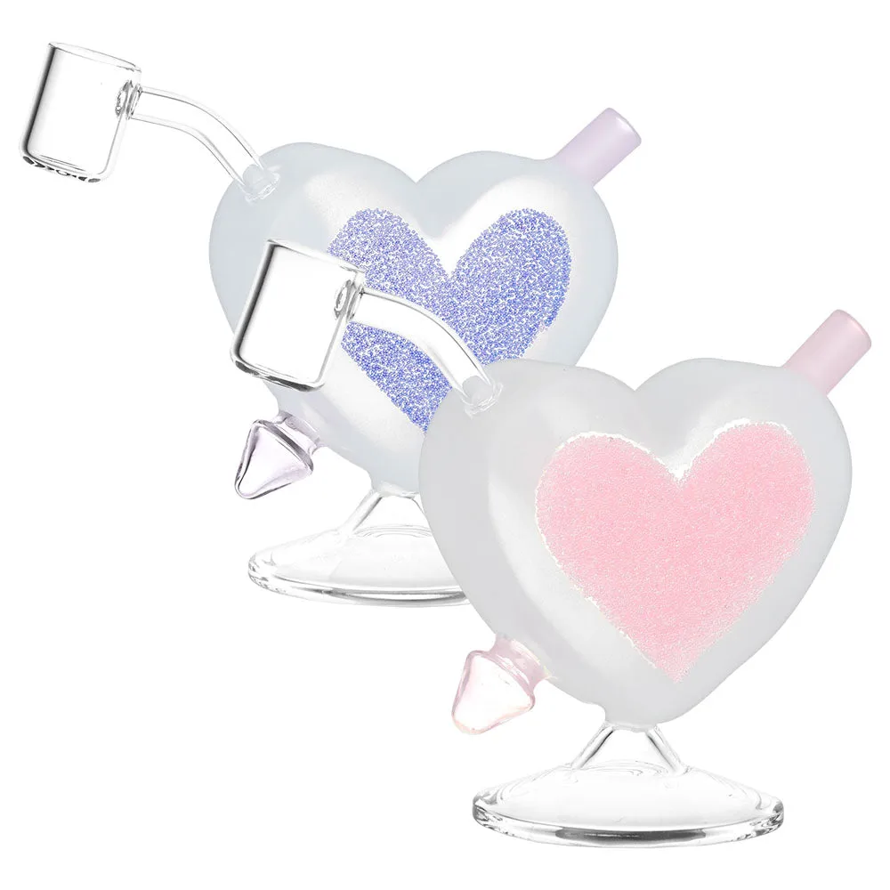 DankStop Heart Sparkles Glass Mini Rig