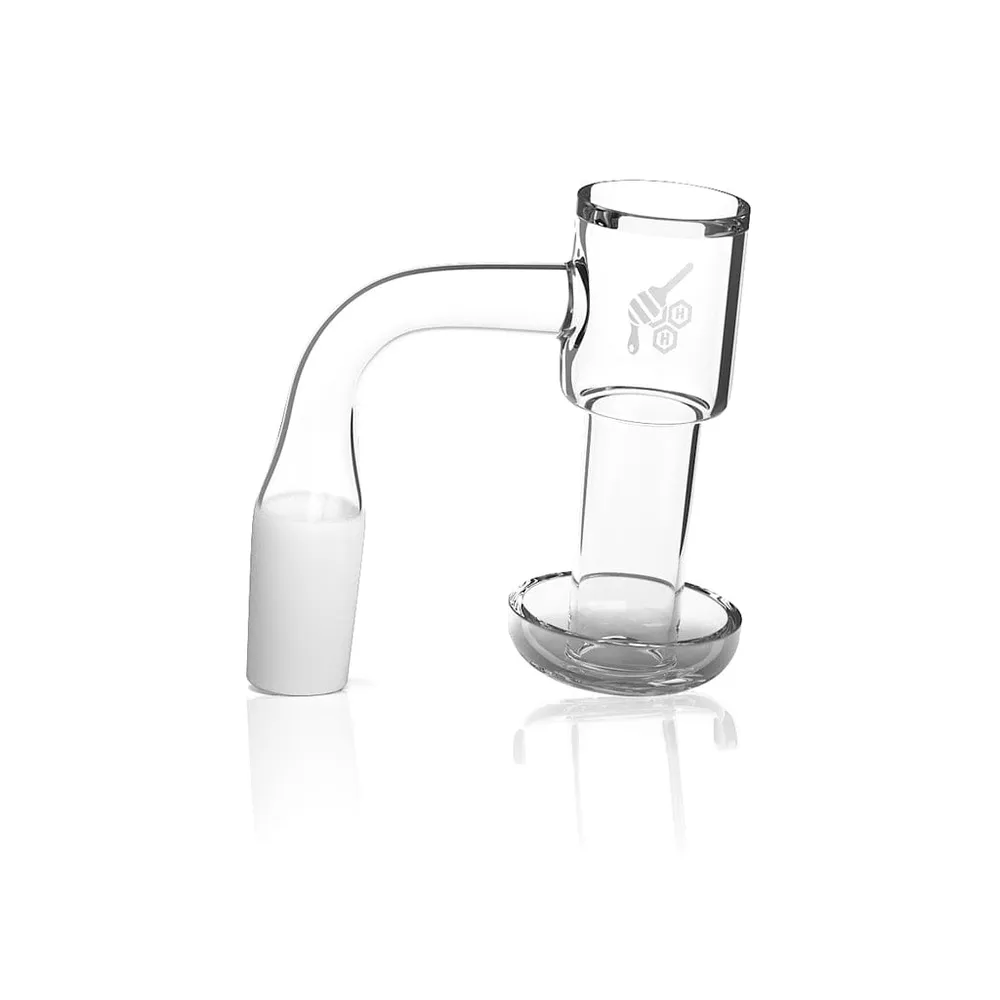 Honeybee Herb Honeysuckle Bevel 90° Quartz Banger - Yellow Line