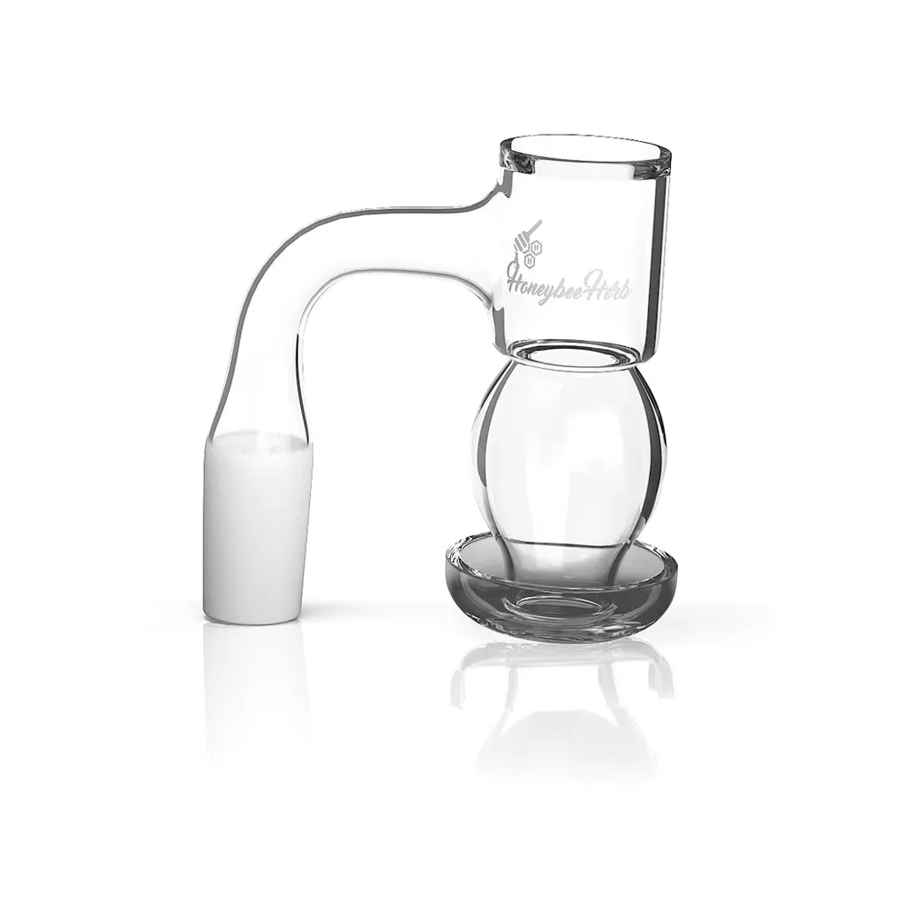 Honeybee Herb Honeysuckle Bubble Quartz Banger 90° Black Line
