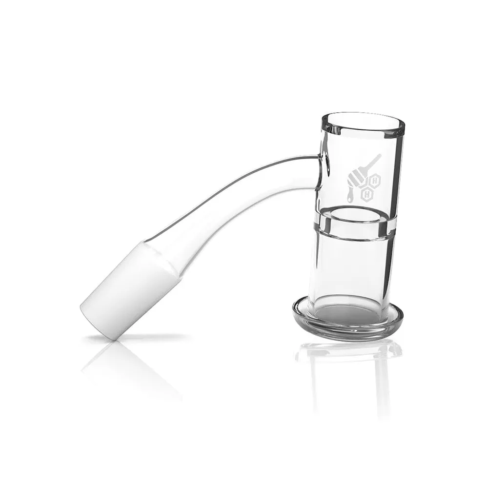Honeybee Herb Honeysuckle XL 45° Quartz Banger - Yellow Line