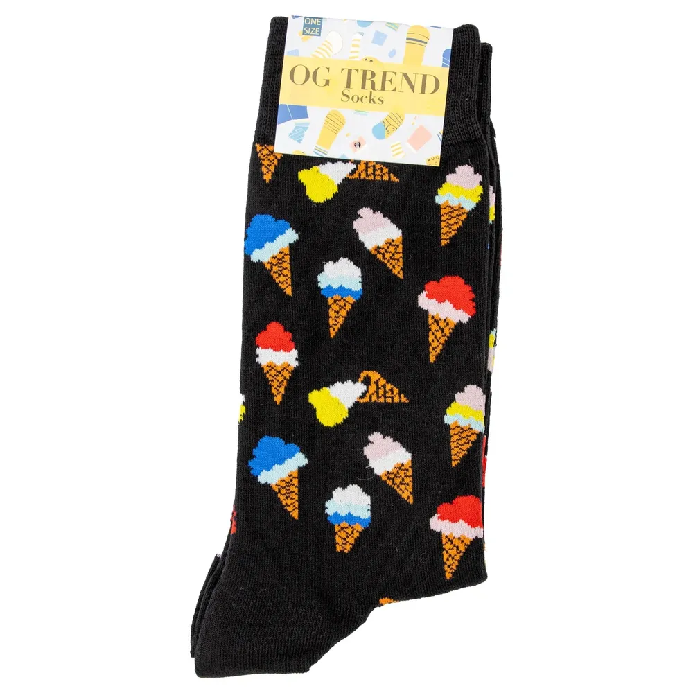 OG Trend Ice Cream Cone Socks - One Size Fits All
