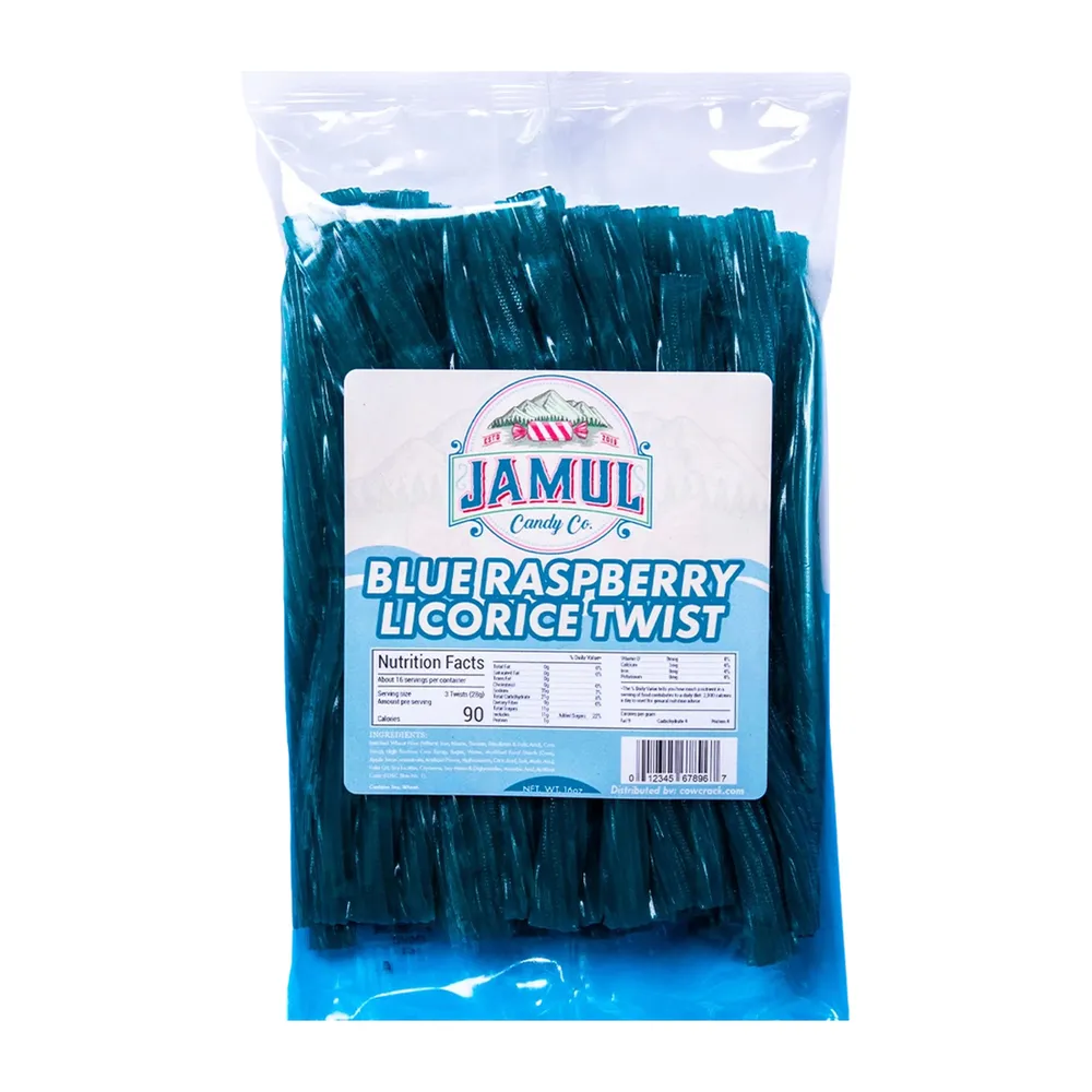 Cow Crack Jamul Candy Co. Blue Raspberry Licorice - 16 oz.