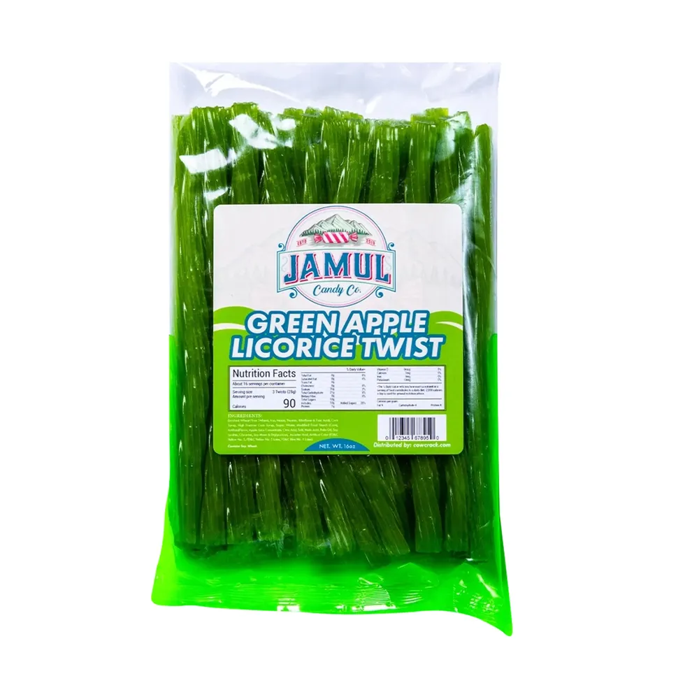 Cow Crack Jamul Candy Co. Green Apple Licorice - 16 oz.