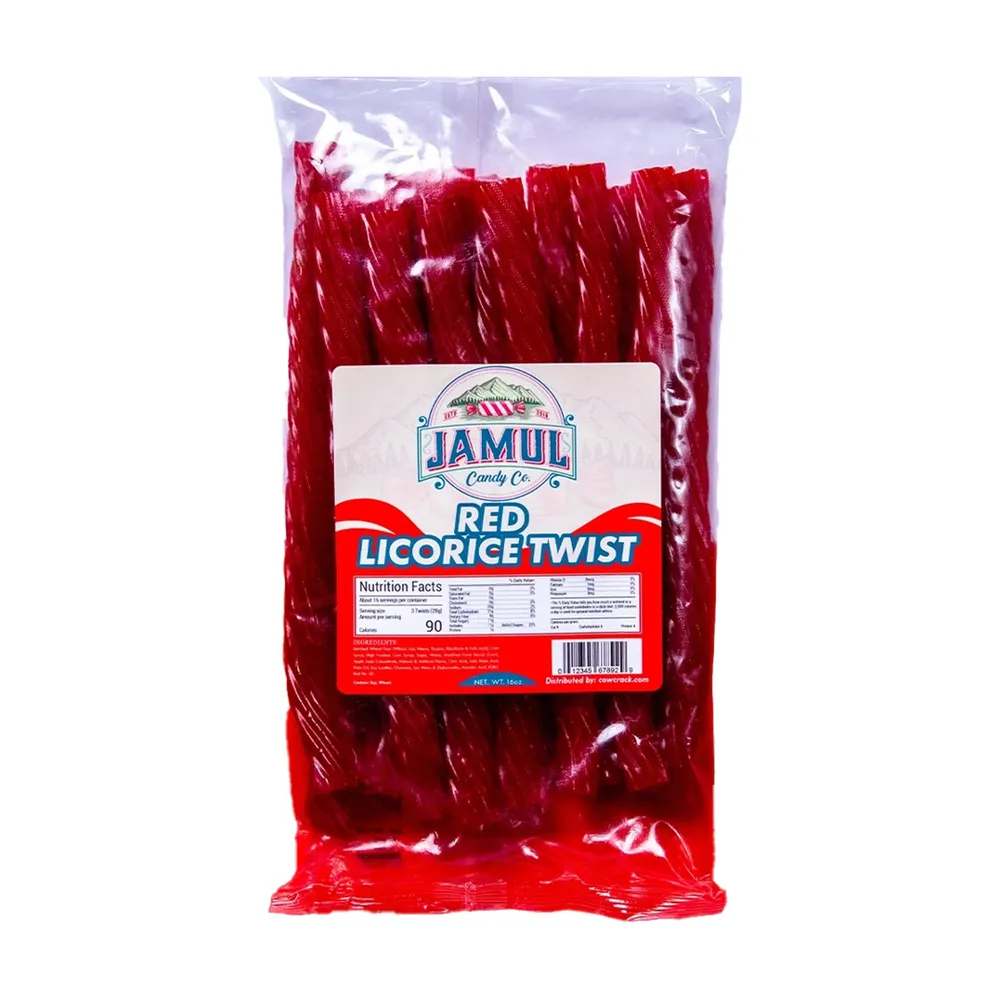 Cow Crack Jamul Candy Co. Red Licorice Twist - 16 oz.