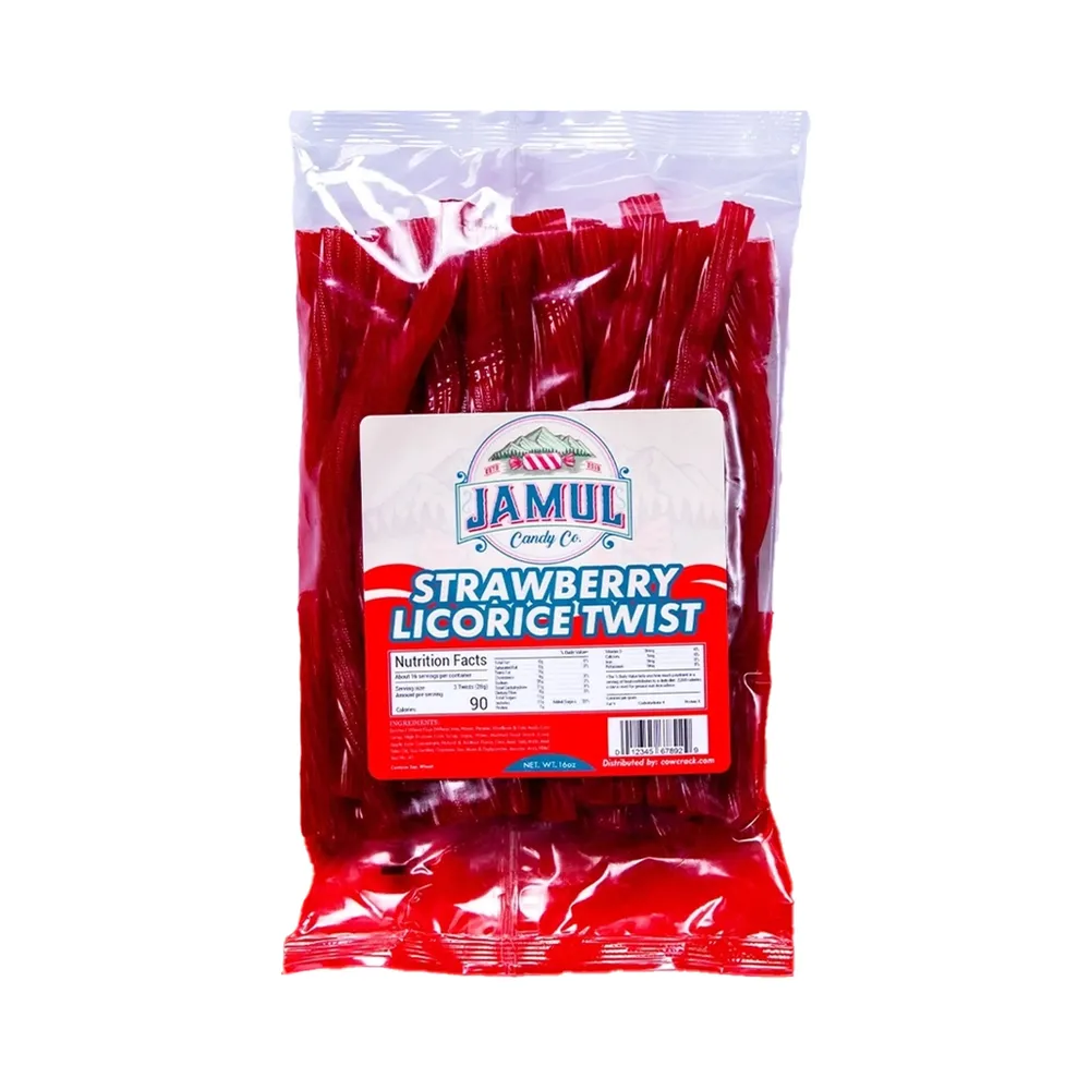 Cow Crack Jamul Candy Co. Strawberry Licorice - 16 oz.