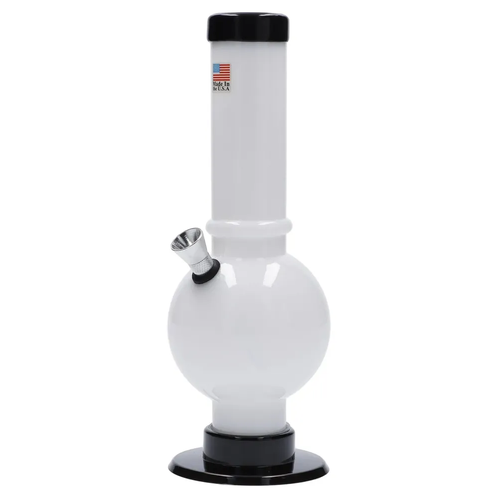JM Plastics Bubble Base with Carb Hole Acrylic Bong - 9 in.