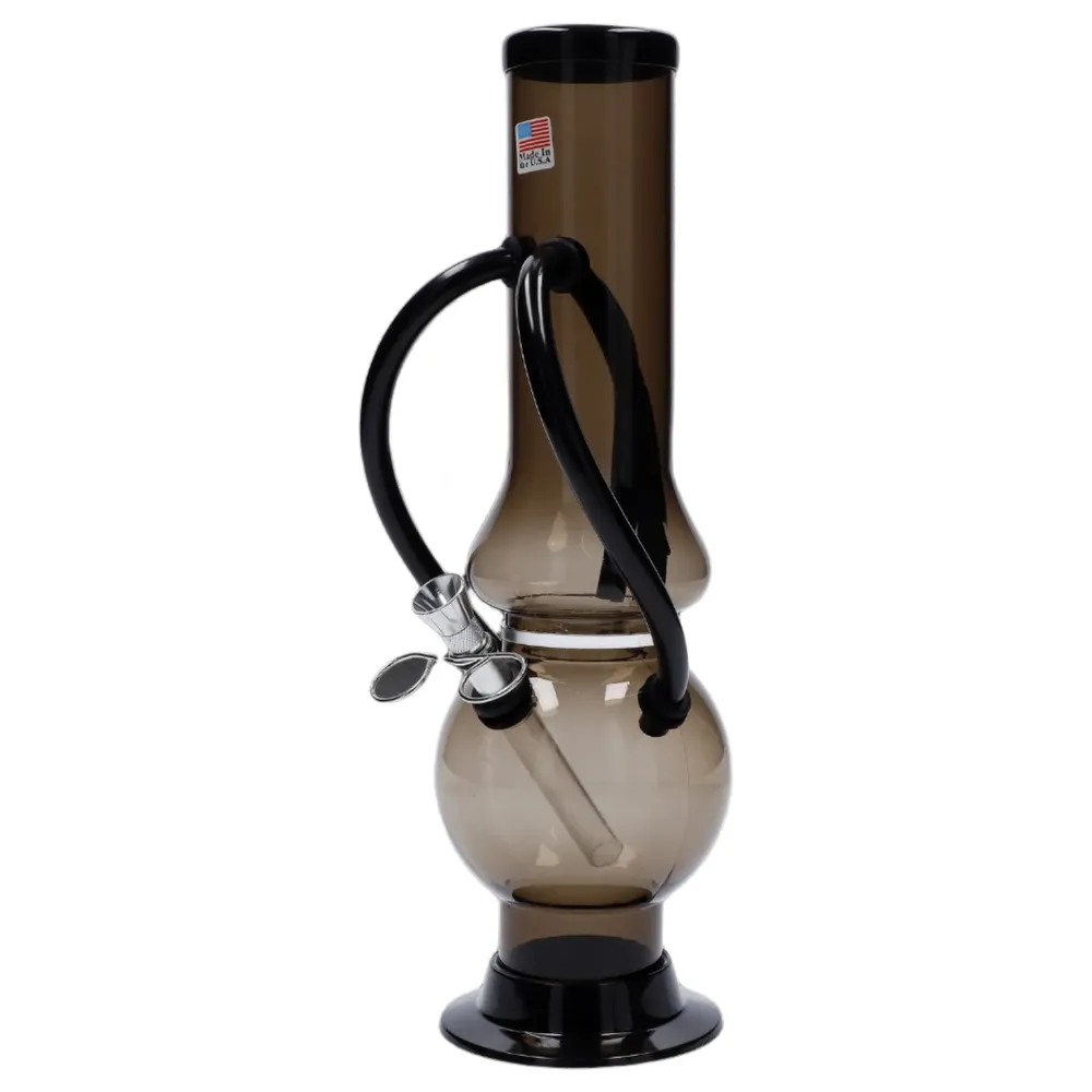 JM Plastics Double Chamber Bubble Base Acrylic Bong - 12 in.