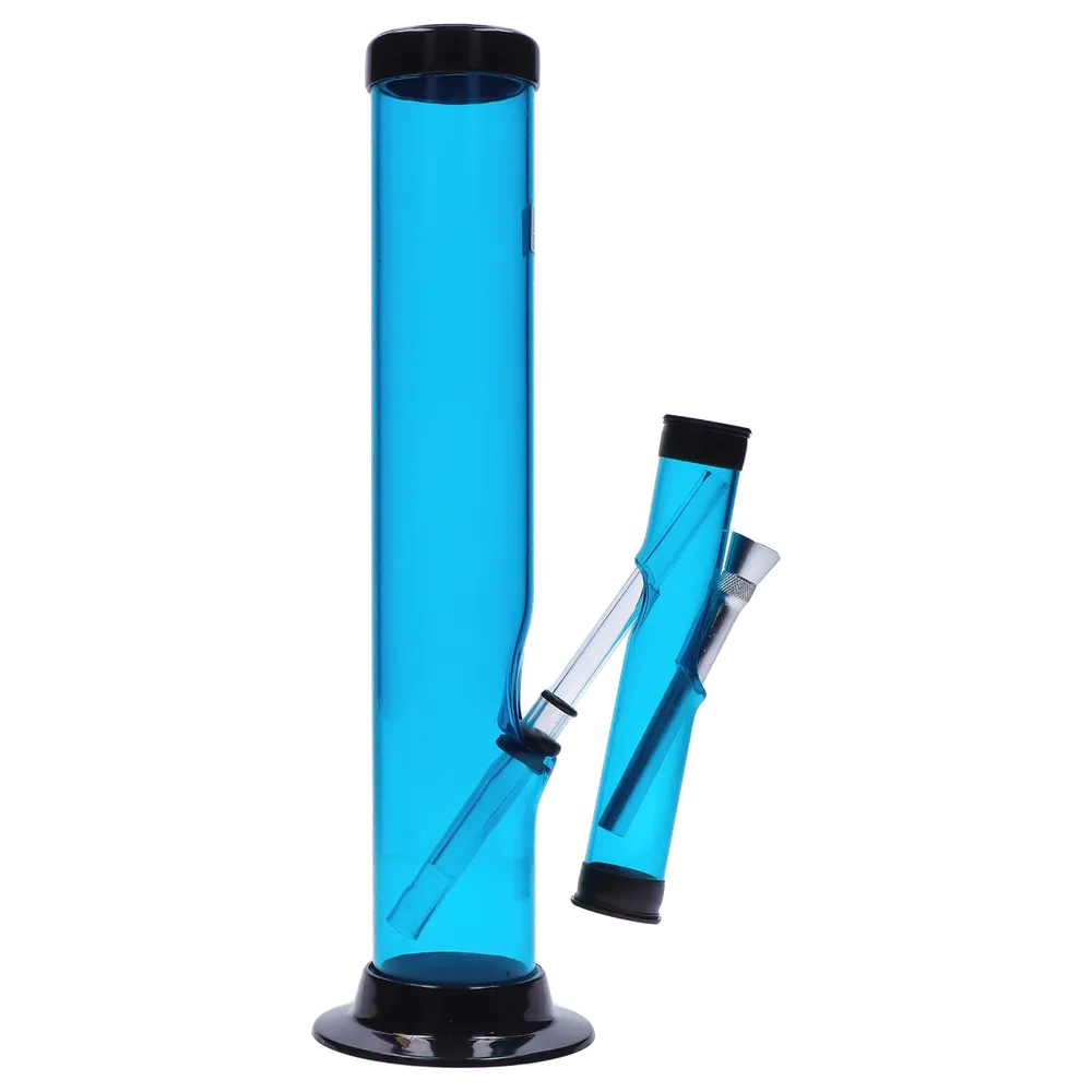 JM Plastics Double Trouble Straight Tube Acrylic Bong - 12 in.
