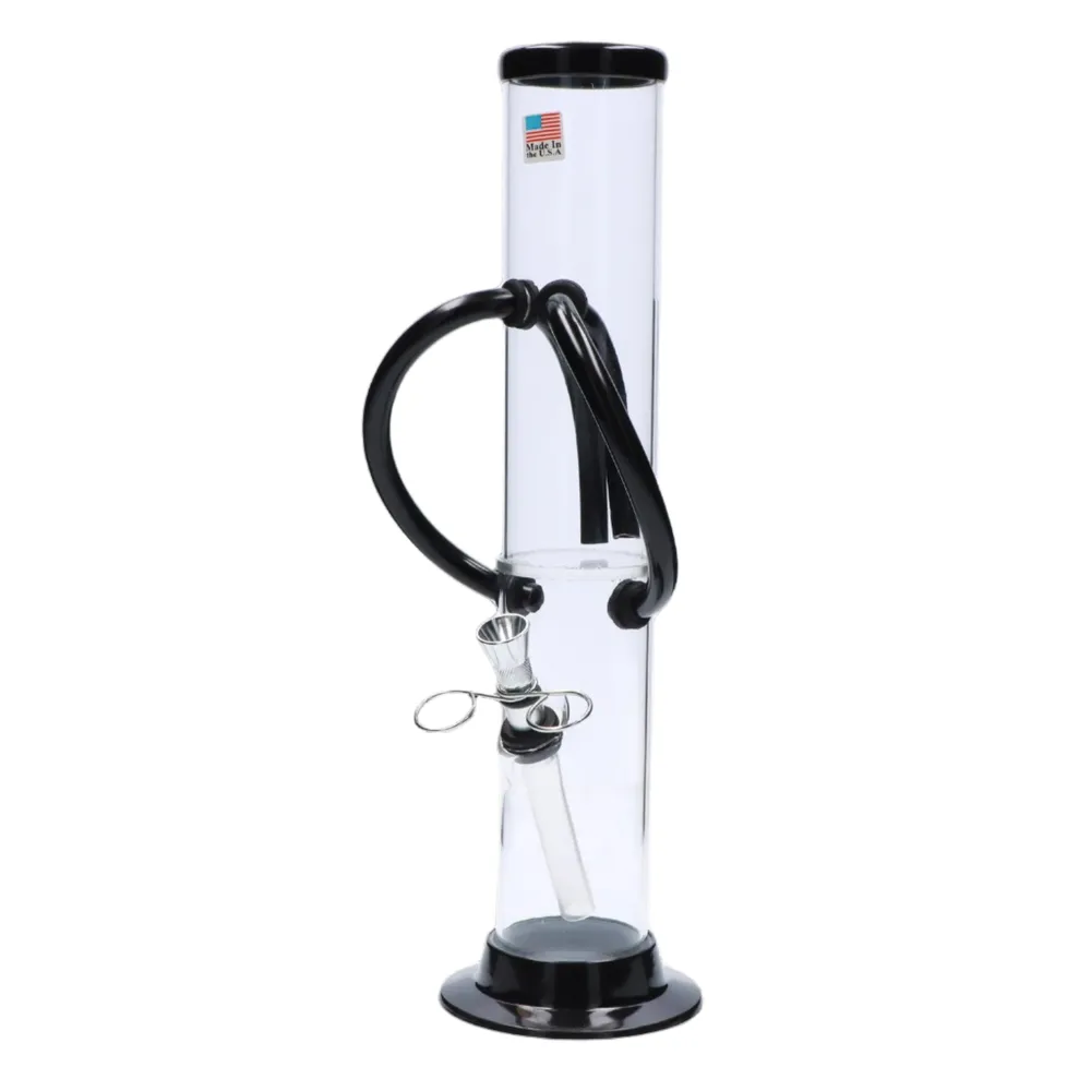JM Plastics Dual Chamber with Pull Slide Acrylic Bong - 12 in.