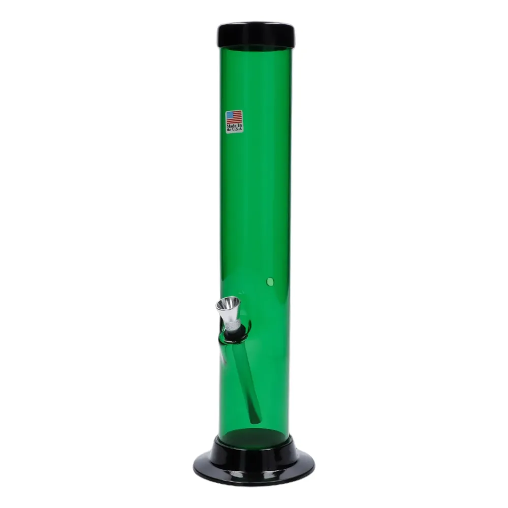 JM Plastics Large Straight Tube with Carb Hole Acrylic Bong - 12 in.